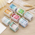 Cute Candy Flower Decorative DIY Journal Diary Paper Masking Tape 5 Rolls/Box Water Activated for School Student Kids