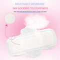 China Factory Cotton Sanitary Napkin Biodegradable and Breathable Raw Material Soft Fusible Cross Style