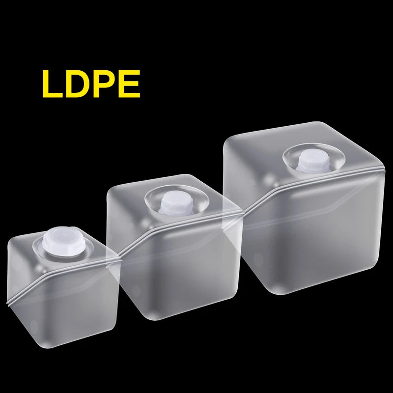 LDPE Plastic 2L Water Tank Container Square Shape with Matte Finish and Screw Cap Lid