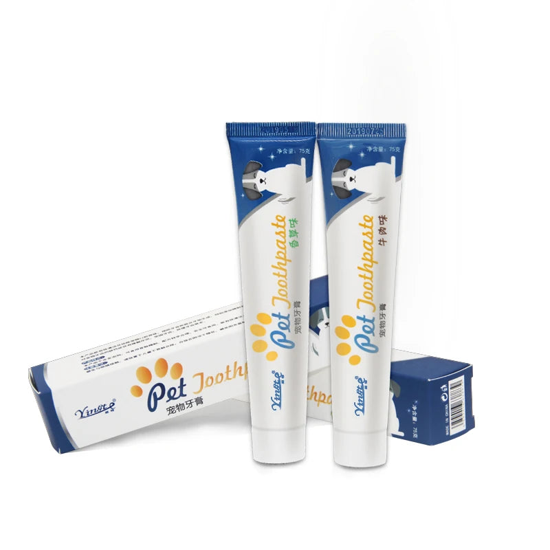 Factory Wholesale 75g Vanilla/Beef Flavour Dog Dental Care Pet Cat Dog Toothpaste