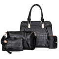 Customize New Model pink Female Black Color Pu Woman Hand Bags Set Vendor