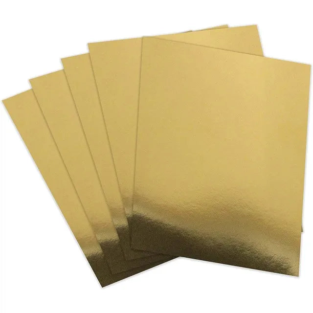 Waterproof Glossy Gold Silver A4 Printable Inkjet Vinyl Sticker Paper with Permanent Adhesive