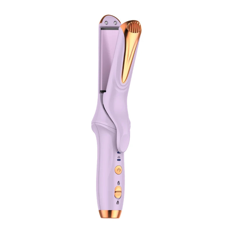 Portable 2 in 1 Hair Straightener and Curler Led Temperature Wireless Ceramic Hair Care and Styling Iron Hair Curling Machine