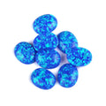 Wholesale Price 3x5mm 4x6mm 6x8mm 8x10mm 10x14mm Good Fire Oval Cabochon Flat Bottom OP05 Blue Opal Stone