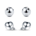 10PCS G23 Titanium 14G 16G External Thread Internal Ball Ear Earlobe Replacement Accessories Body Jewelry Accessories