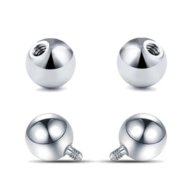 10PCS G23 Titanium 14G 16G External Thread Internal Ball Ear Earlobe Replacement Accessories Body Jewelry Accessories