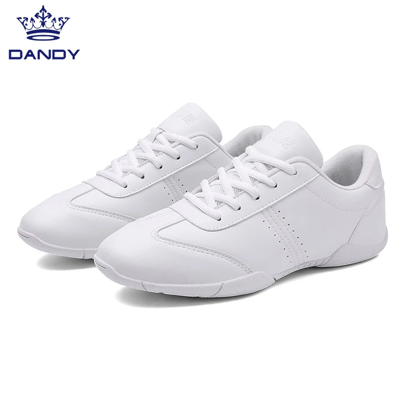 Comfortable Breathable Factory Price Girls White Cheer Sports Cheerleading Shoes