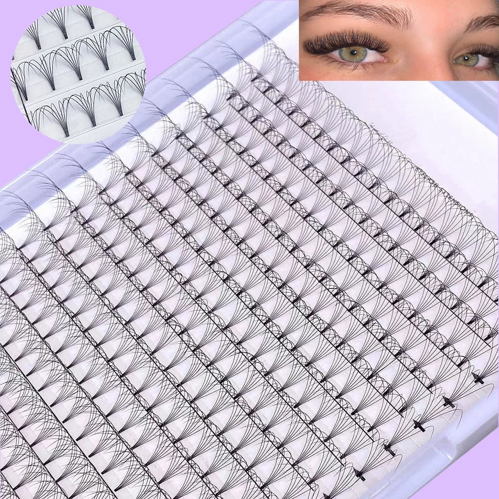 3D 4D 5D 6D Flourishing Lashes Private Label C D Pre-Made Eyelash Extensions  Short Stem Synthetic Mink Lashes