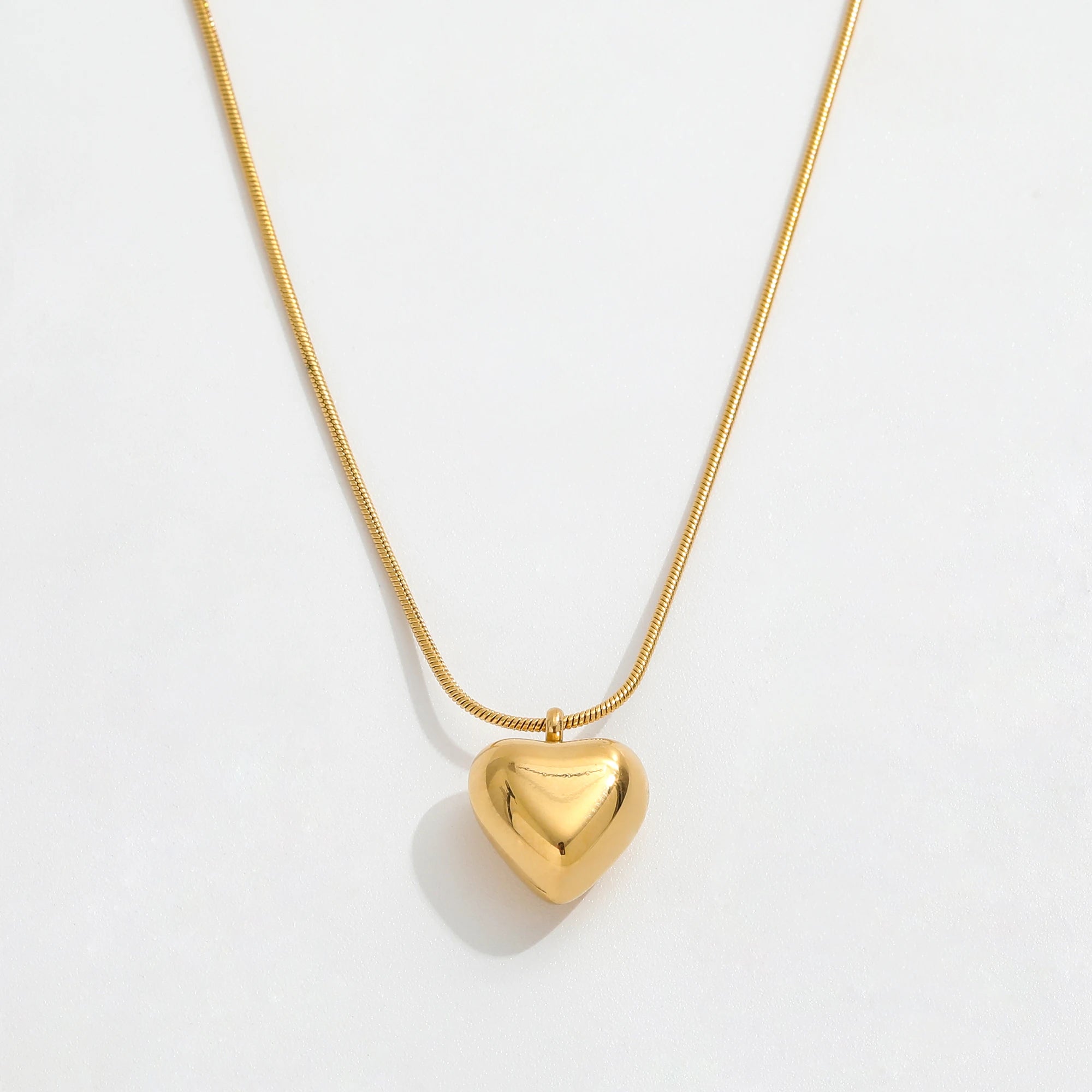 Joolim Jewelry 18K Gold Plated Empty Heart Pendant Choker Necklace Stainless Steel Jewelry Wholesale