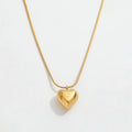 Joolim Jewelry 18K Gold Plated Empty Heart Pendant Choker Necklace Stainless Steel Jewelry Wholesale