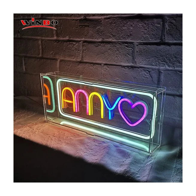 Free Design Custom Logo Led Light Neon Sign Custom No MOQ Dropshipping Led Neon Sign Box Small