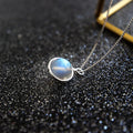 2023 Fashion Jewelry Moonstone Pendant Necklaces Real 925 Sterling Silver for Birthday Gift Anniversary Party