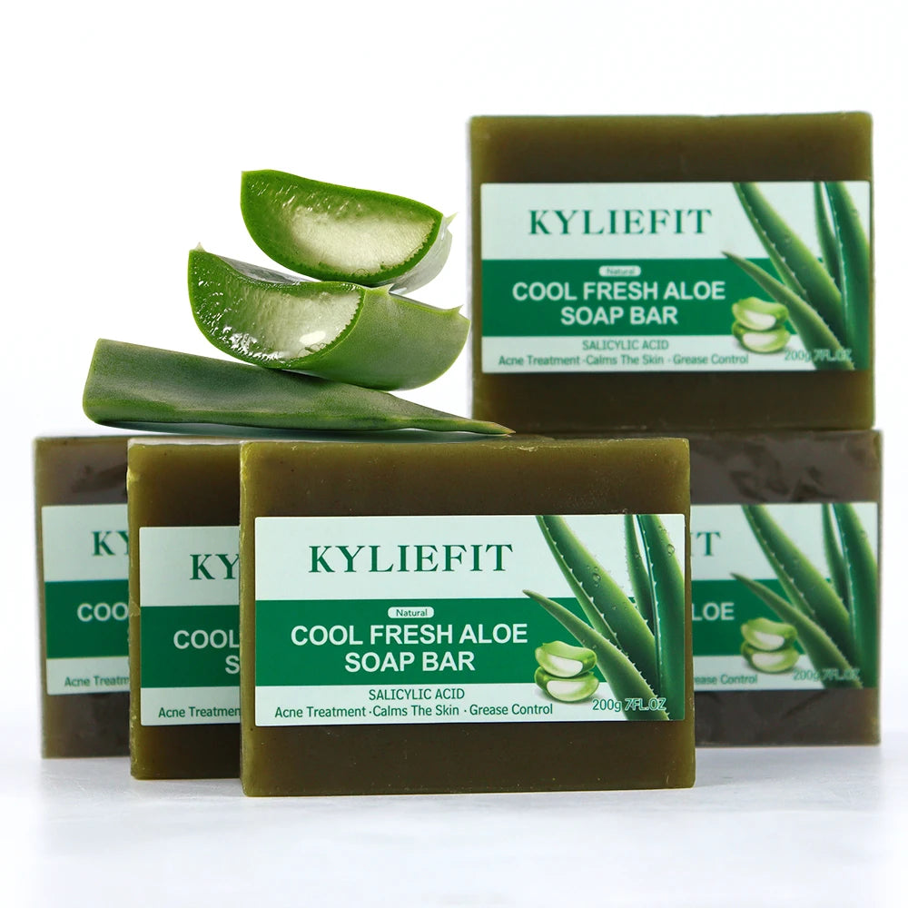Kyliefit Natural Vegan Organic Whitening Anti-ance Organic Oils Cool Aloe Men's Manly Scent Handmade Bar Soaps for Female