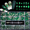 21 Grids Luxury Shiny Diamond Nail Art Rhinestones Kit AB Crystal Mixed Shapes Gemstone Nail Charms Accessories With Pickup Pen