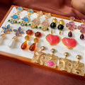 Kaimei New Arrival Vintage Women Girls Baroque Pearl Classic Retro Pendant Earring Party Wedding Exquisite Gold Vintage Earrings