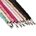 Wholesale Elastic Polyester Stretchy Scrunchie Phone Lanyard Large Intestine Neck Lanyard with Retractable Hook for Keys