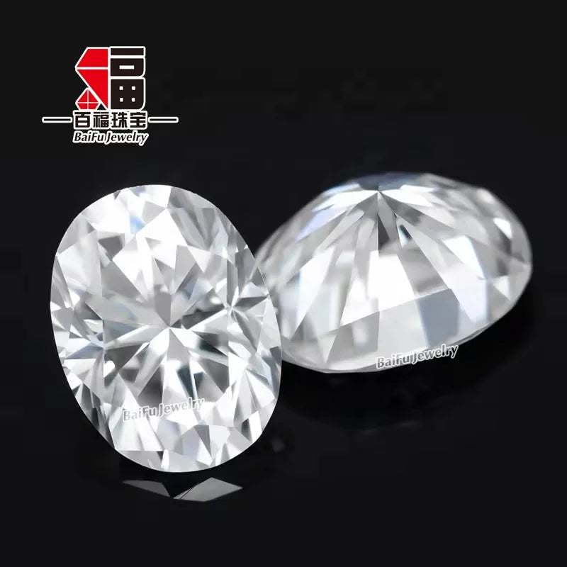Baifu Jewelry Top Clarity VVS D E F 5*7mm Brilliant Cut White Loose Oval Moissanite