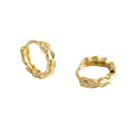 Fashion Jewelry 925 Silver Plain Chic Chunky Heart Shape Earrings Jewelry 18K Gold Plated  Hoop Earrings for Women
