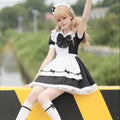 Japanese Sweet Cute White Maid Costume Cosplay Girl Uniform