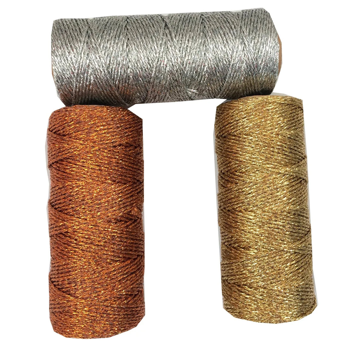 100m 3-Ply Metallic Gold Bakers Twine Silver Copper Twine Spool for DIY Crafts Arts Packaging Ropes