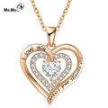 Hot Sale Sparkling Cubic Zircon Forever Love Pendant Mom Necklace for Mother's Day Valentine's Day Gift