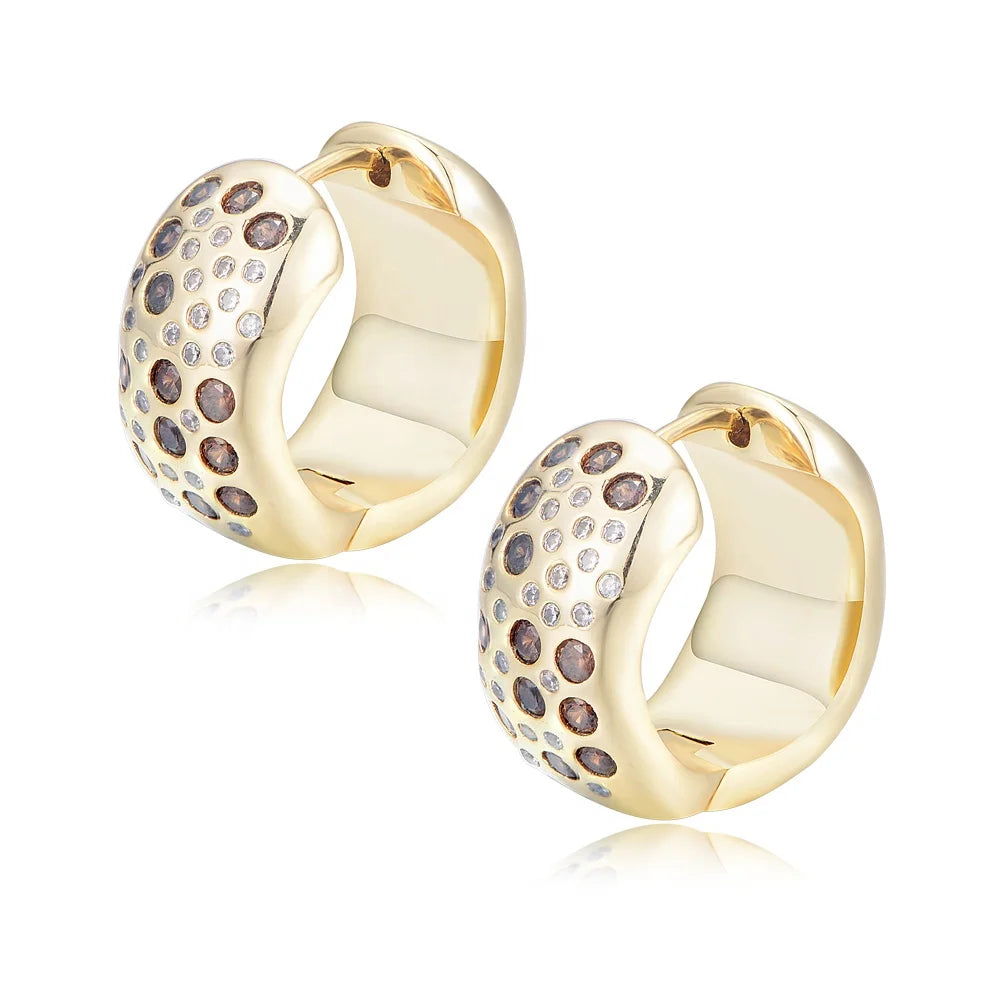 Hot New Products Trendy Fashion Design Style Brass 14K Gold Plated Novelty Stud Earring Minimalist Huggie Earrings