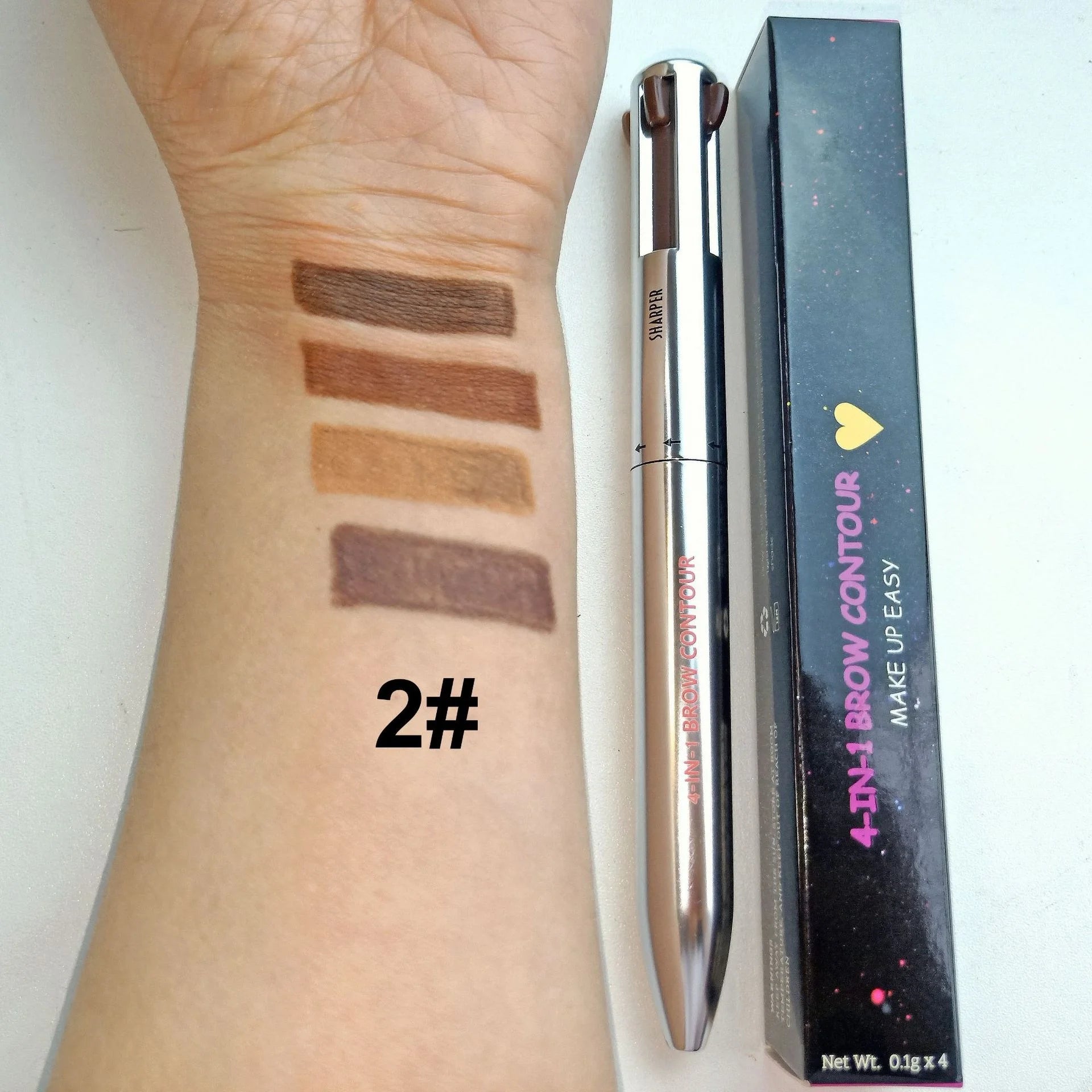 4 in 1 Long-lasting Waterproof Contour Eyebrow Pencil Concealer Highlighter Styling Makeup Pen for Eye Makeup