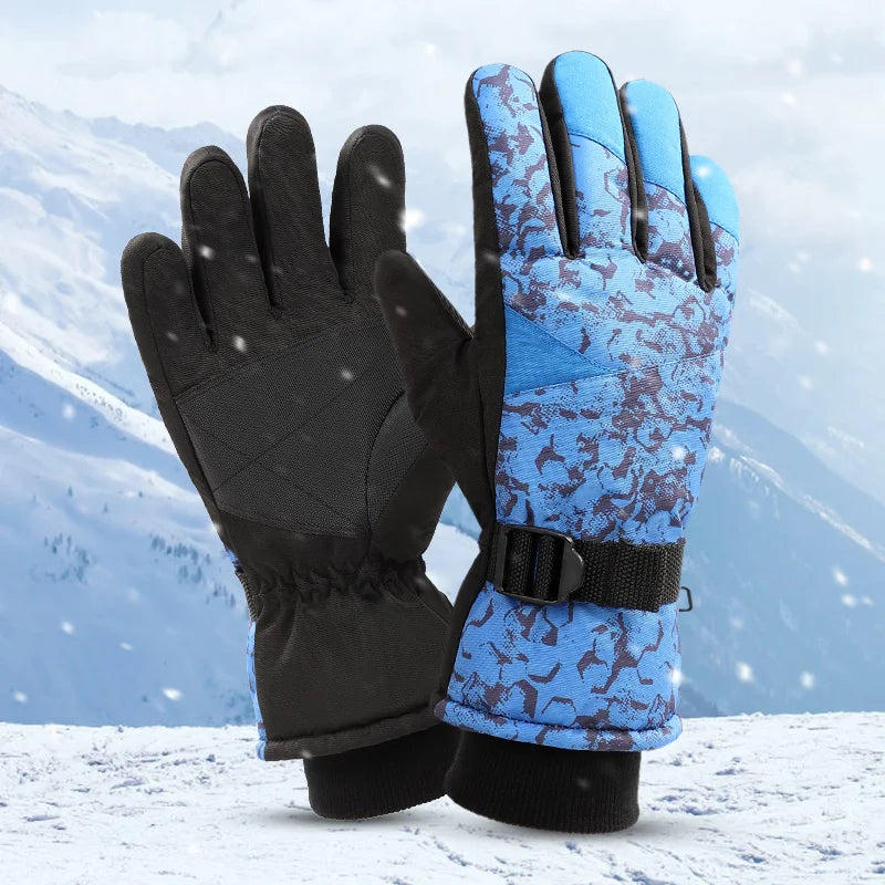 Custom Wholesale Winter Waterproof Thermal Gloves for Men Outdoor Cycling Use Winter Gloves