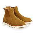 Men's Genuine Leather Chukka Boots Toe Ankle Height Western Desert Chelsea Style Stitchdown Winter Features Height Increasing