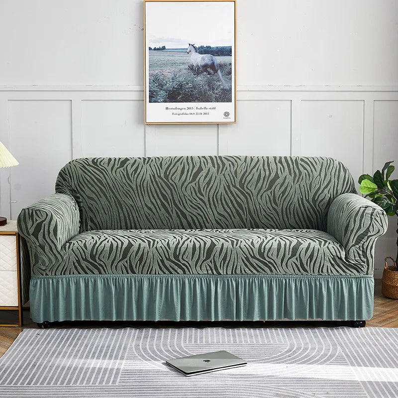 Thickened Cationic Skirt Sofa Set Single Double Triple Seat Elastic Full Package Dust-proof Sandhair Towel Sofa Cover Sofa Cover