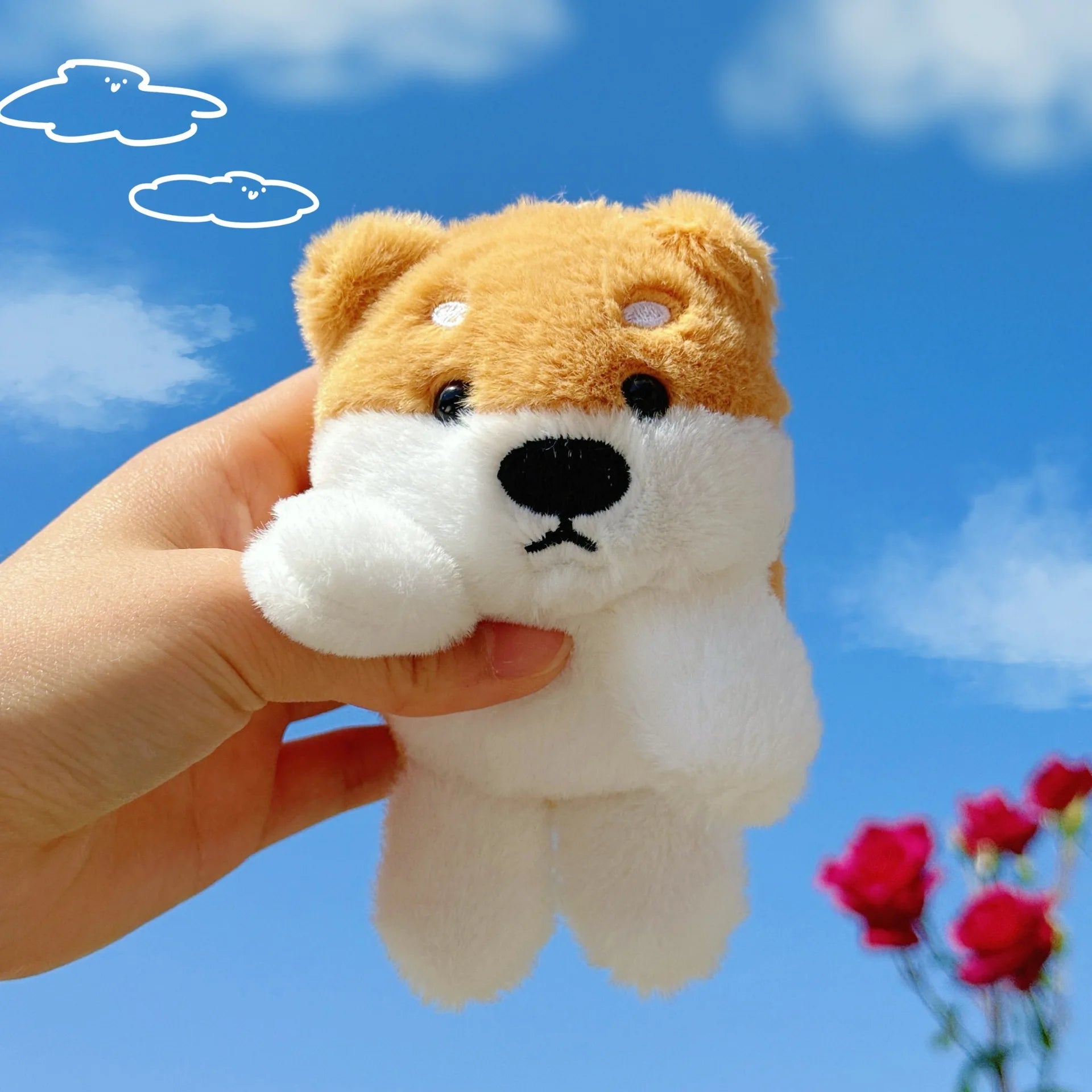 Kawaii Dog Siberian Husky Plush Keychain Toy Doll Stuffed Animal Bag Charm Pendant Keyring Claw Machine  Siberian Husky Keychain