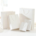 Ready to Ship Customised White Cardboard Paper Gift Bags Rectangle Thick Kraft-Laminated and Digital Printed