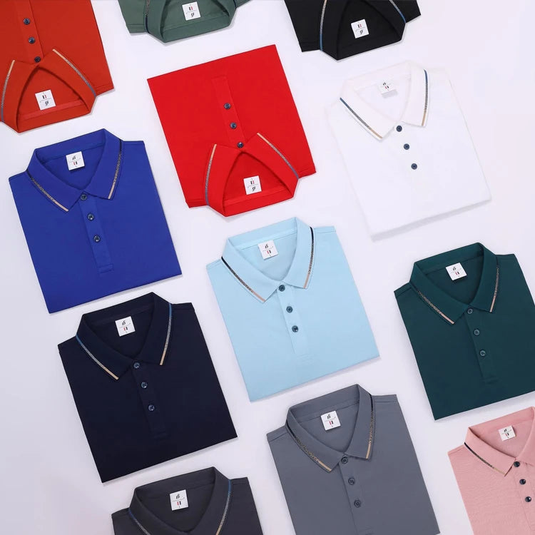Custom Team Shirt Girls T-Shirts Men'S Mercerized Cotton 190Gsm Knit Sublimation Polo T Shirt for Men