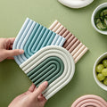 Irregular Shape Silicone Coaster Mold Silicone Coasters for Drinks Set Rainbow Silicone Table Mat Coaster Hot Dishes