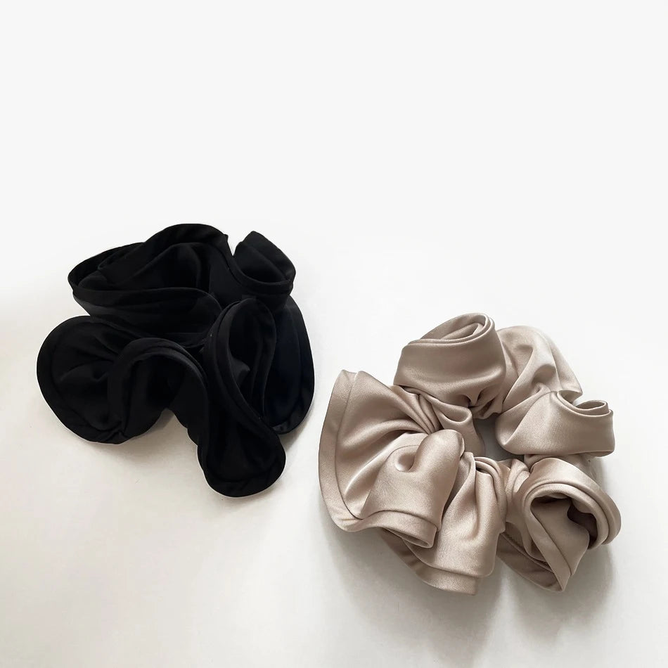 Temperament Scrunchies Diademas Para Mujer 15cm Elegant Washing Face of Hair Band Dazzling Satin Hair Ornaments Headpiece