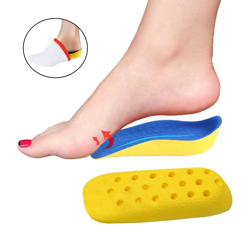 Fashion Design Invisible In-sock Height Increasing Insole PU Height Increase Insole Heighten Foam 3/4 Shoe Soles HA00611