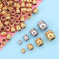 Garment Column European Stainless Steel Loose Large Hole Bead Finding Column Beads for DIY Bracelets Necklaces Jewelry Making
