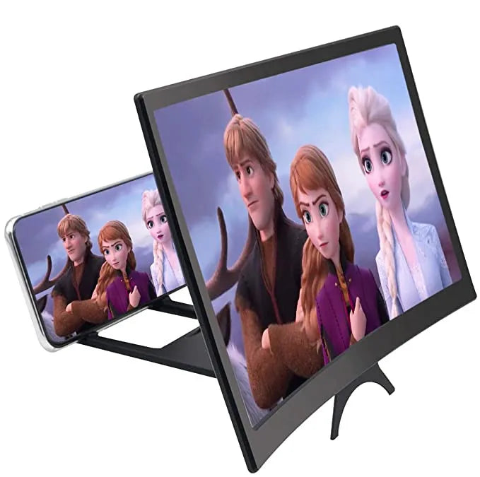 12inches 3D Screen Magnifier for Phone HD Folding for Movies Curved Screen Magnifier