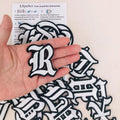 Gothic Old English Iron on Letter Patches A-Z Embroidered Varsity Alphabet Monogram Custom Name Patch for Letterman Jacket