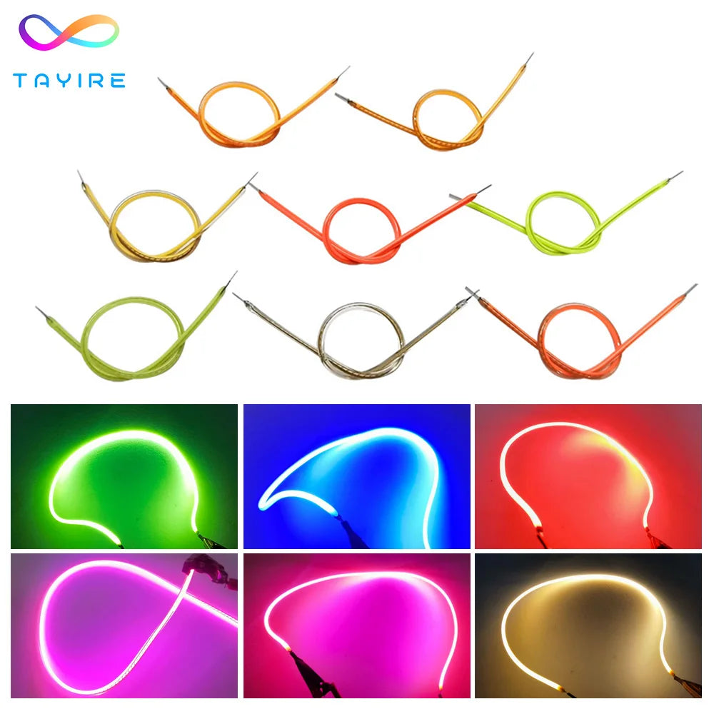 Custom Energy Saving Flexible FPC LED Bulbs 3V/9V/12V/24V 40mm-600mm Cob Decorative Filament LED Colorful Light Source for DIY