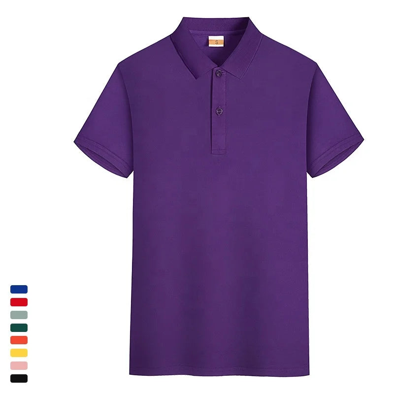 Custom Men's Casual Short Sleeve  Shirts Button Decoration Purple Label s Deportivos Quick Dry Floral Customized Logo