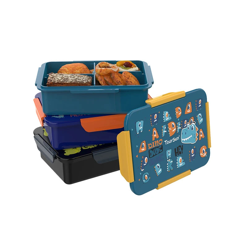 Children's Heatable Bento Box Plastic School Lunch Container with Feature Rich Food Storage for Kids