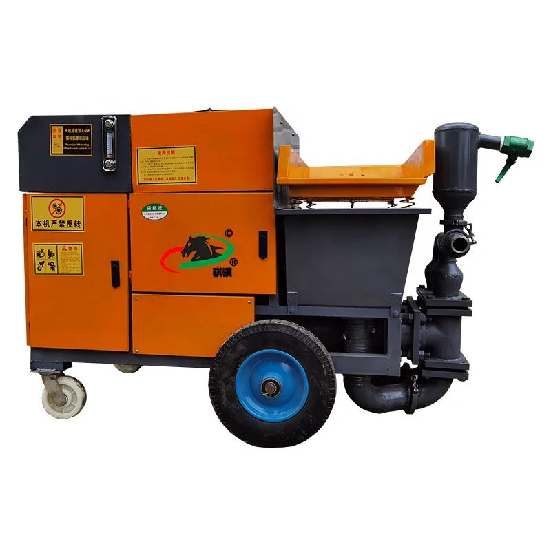High Power Big Large Particle diesel Mortar Sprayer Machines Cement Mortar Sprayer Marble Mortar Sprayer on Wall and Floor