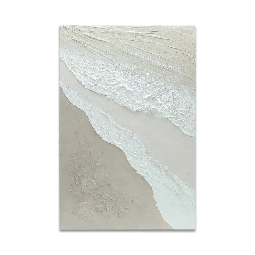 Wholesale Original Simple Hand-painted Thick Textured Ocean Wave Abstract Oil Painting 80x120cm Environmentally Friendly Paint