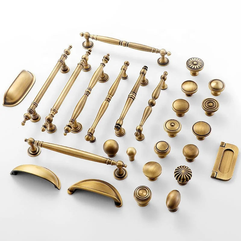 Hot Sale Antique Brass Cabinet Furniture Handles Knobs Drawer Pulls