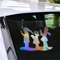 Children Read Books Christmas Art Decal Window Door Kids Room Wall Stickers Car Laser Sticker Decor Gift