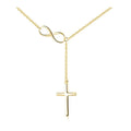 Simple Lucky Number 8 Cross Pendant Alloy Necklace Set Women's Fashion Jewelry-Gift for Engagement & Anniversary