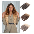 Hot Sale Premium Fiber 22 to 30 Inches Heat Resistant Water Wave Ombre Blonde Twist Crochet Braiding Synthetic Hair Extensions