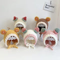 New Wholesale Cute Design Soft Cashmere Fleece Baby Girl Earflap Crochet Winter Warm Hats