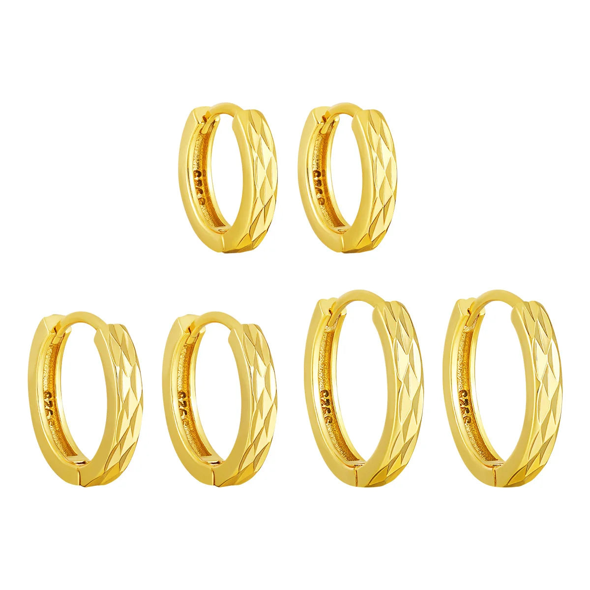 Elegant Ins Classy Geometric Design S925 Hypoallergenic Fine Hoop Earrings Women Gold Sterling Silver Flower Rhombus Trendy Gift